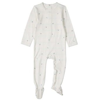Baby "Berry Sweet" Modal Blend Tonal Plaid Footie