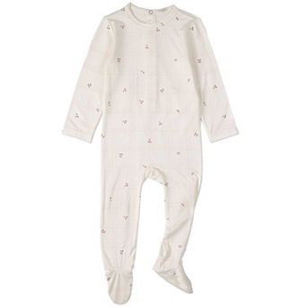 Baby "Berry Sweet" Modal Blend Tonal Plaid Footie