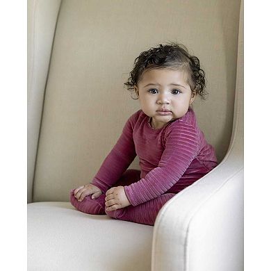 Baby and Toddler Cotton-Rich Drop-Needle Footie With MeMoi Trim