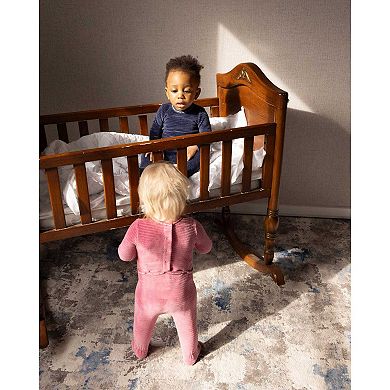 Baby and Toddler Cotton-Rich Drop-Needle Footie With MeMoi Trim