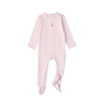 2 Piece Baby Girls "Girl And Her Waddling Ducks" Cotton Rich Footie Set