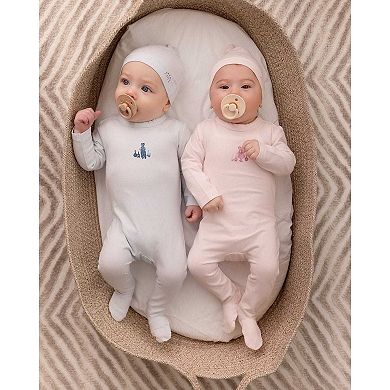 2 Piece Baby Girls "Girl And Her Waddling Ducks" Cotton Rich Footie Set