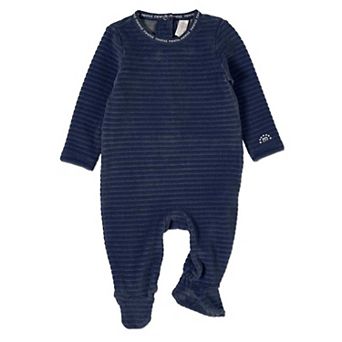 Baby and Toddler Cotton-Rich Drop-Needle Footie With MeMoi Trim
