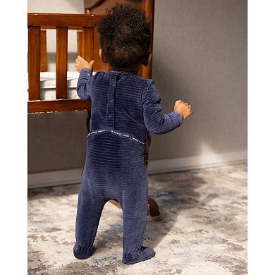 Baby and Toddler Cotton-Rich Drop-Needle Footie With MeMoi Trim