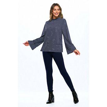 Women's Long Sleeve Crew With Bell Sleeves