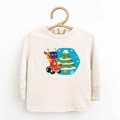 Leo the Truck Robot Holiday - Kids Toddler Long Sleeve Tee