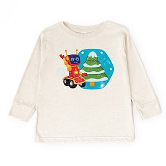 Leo the Truck Robot Holiday - Kids Toddler Long Sleeve Tee