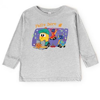 Leo the Truck Fall's Here - Kids Toddler Long Sleeve Graphic Tee