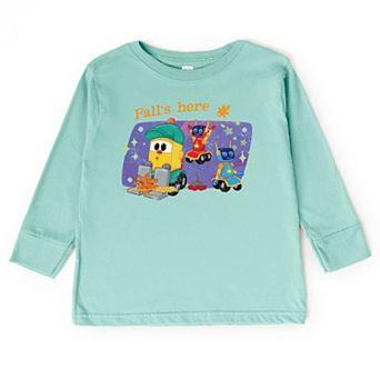 Leo the Truck Fall's Here - Kids Toddler Long Sleeve Graphic Tee