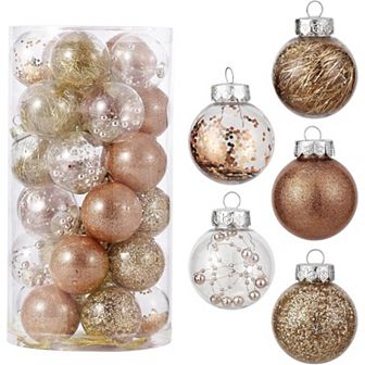 30 pc Christmas Ball Ornaments,2.36"/6cm Shatterproof Christmas Tree Balls for Holiday Wedding Party