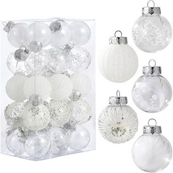 30 pc Christmas Ball Ornaments,2.36"/6cm Shatterproof Christmas Tree Balls for Holiday Wedding Party