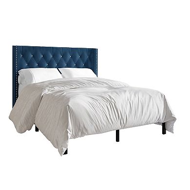 Glamour Velvet Upholstered Bed