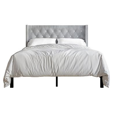 Glamour Velvet Upholstered Bed