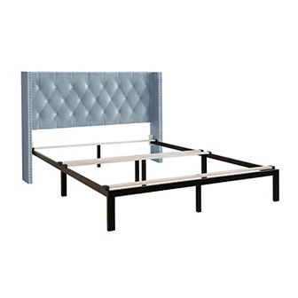 Glamour Velvet Upholstered Bed