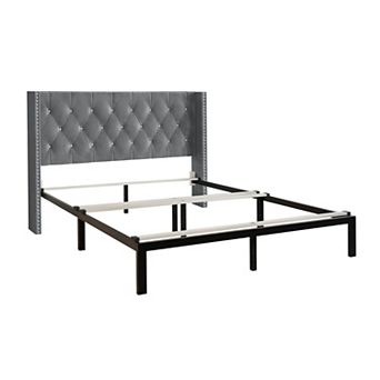 Glamour Velvet Upholstered Bed