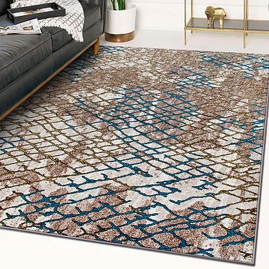 Luxe Weavers Modern Snakeskin Area Rug