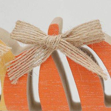 Fall Wood Sign with Cutout Pumpkins for Thanksgiving,Harvest or Autumn Decoration