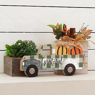 Fall Wood Sign with Cutout Pumpkins for Thanksgiving,Harvest or Autumn Decoration
