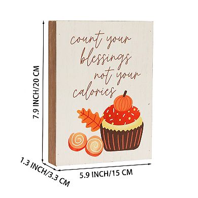 Fall Fun Wall Decor with Sayings Count Your Blessings Not Your Calories