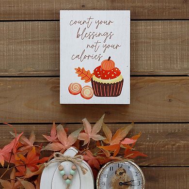 Fall Fun Wall Decor with Sayings Count Your Blessings Not Your Calories