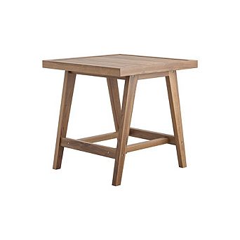 New Classic Furniture Ashton Wood Patio End Table in Natural