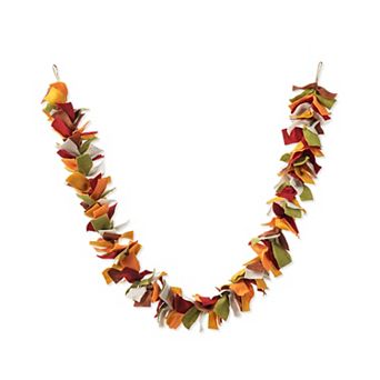 Glitzhome 6”L Fall Multi Color Felt Garland