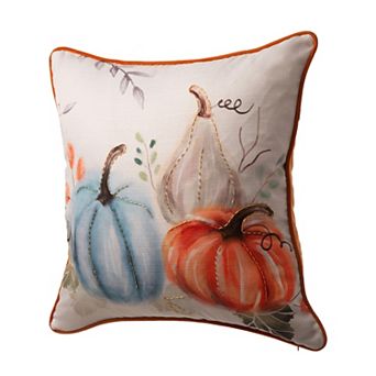 Glitzhome Faux Burlap Pumpkin Pillow Cover, Decorative Pillow for Fall Harvest