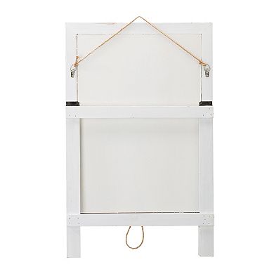 Glitzhome 24"H Hanukkah Wooden Porch Sign, “Happy Hanukkah” Standing Decor