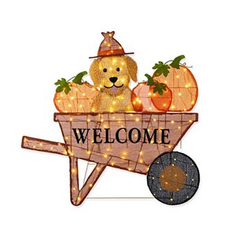 Glitzhome Outdoor Decor, Heartwarming and Inviting Lighted Fall and Christmas Decor