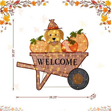 Glitzhome Outdoor Decor, Heartwarming and Inviting Lighted Fall and Christmas Decor