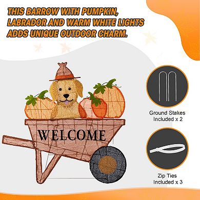 Glitzhome Outdoor Decor, Heartwarming and Inviting Lighted Fall and Christmas Decor
