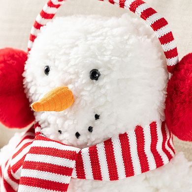 Glitzhome 17.75"H Christmas Fabric Snowman Decor, Snowman Standing Decor for Xmas