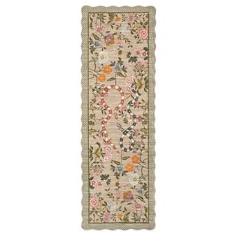 Garvee Washable Pastoral Area Rug Non Slip Low Pile Rug for Farmhouse Bedroom Kitchen Living Room