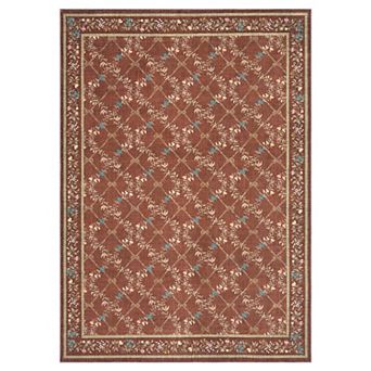 Garvee Modern Geometric Floral Print Area Rug for Bedroom Machine Washable Non Slip Mat for Kitchen