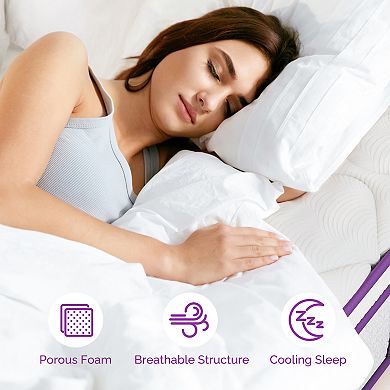 Sersper 12" 5-Zone Support Hybrid Mattress - Medium Firm for Optimal Back Relief & Edge Support​