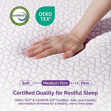 Sersper 14 Inch Memory Foam Mattress infused with Charcoal and Copper Gel