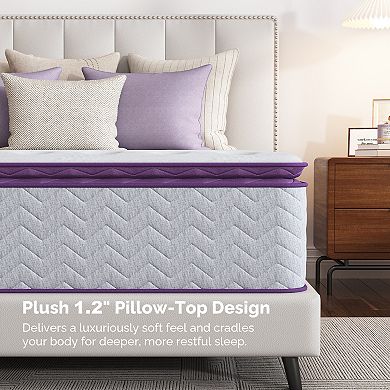 Sersper 14'' Memory Foam Hybrid Mattress Pillow Top Pocket Spring Mattress In A Box