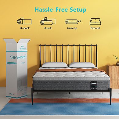 Serweet 12 In Memory Foam Hybrid Mattress Edge-support Pocket Spring Mattress
