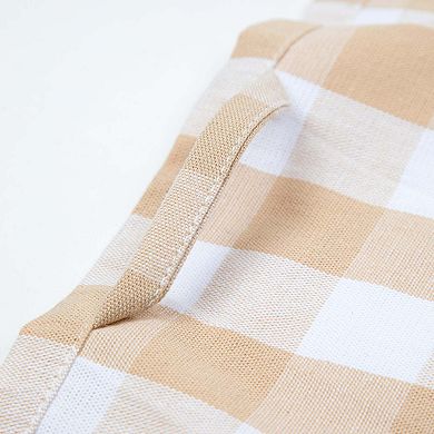 Sloppy Chef Buffalo Plaid Kitchen Towel 20x30 Beige (6/Pack)