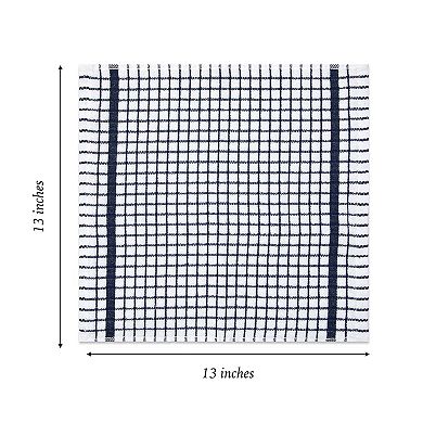 Sloppy Chef Classic Checkered Dishcloth 13x13 Blue (8/Pack)