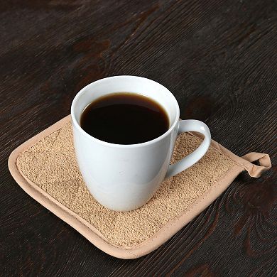 Cooks Linen Pot Holder 7x7 Tan (12/Pack)