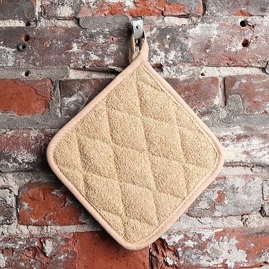 Cooks Linen Pot Holder 7x7 Tan (12/Pack)