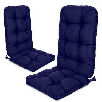 Aoodor Tufted Adirondack Chair Cushion with Ties, Water and Fade Resistant, Set of 2