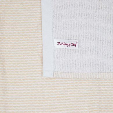 Sloppy Chef Yarn Dyed Kitchen Towel 16x26 Striped Tan (6/Pack)