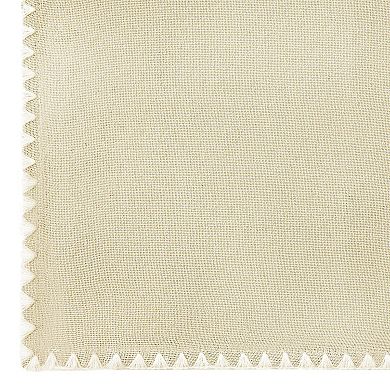 Kate Aurora Coastal Hamptons Living Textured Rod Pocket Window Valance