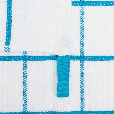 Sloppy Chef Premier Dishcloth 13x13 Blue Windowpane (12/Pack)