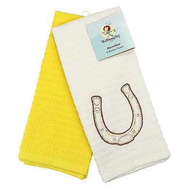 Sloppy Chef Lucky Kitchen Towel 16x26 Horseshoe (2pc Set)