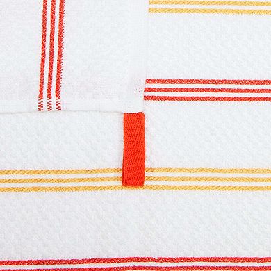 Sloppy Chef Premier Dishcloth 13x13 Yellow & Saffron Striped (12/Pack)