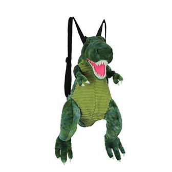 Cool Furry Plush Green Dinosaur Mini Backpack T-rex Stuffed Animal Shoulder Bag