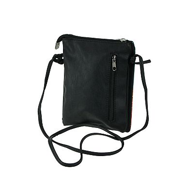 Day Of The Dead Sugar Skull Zippered Crossbody Bag